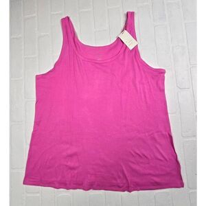 A New Day Pink Scoop Neckline Tank Top 3X